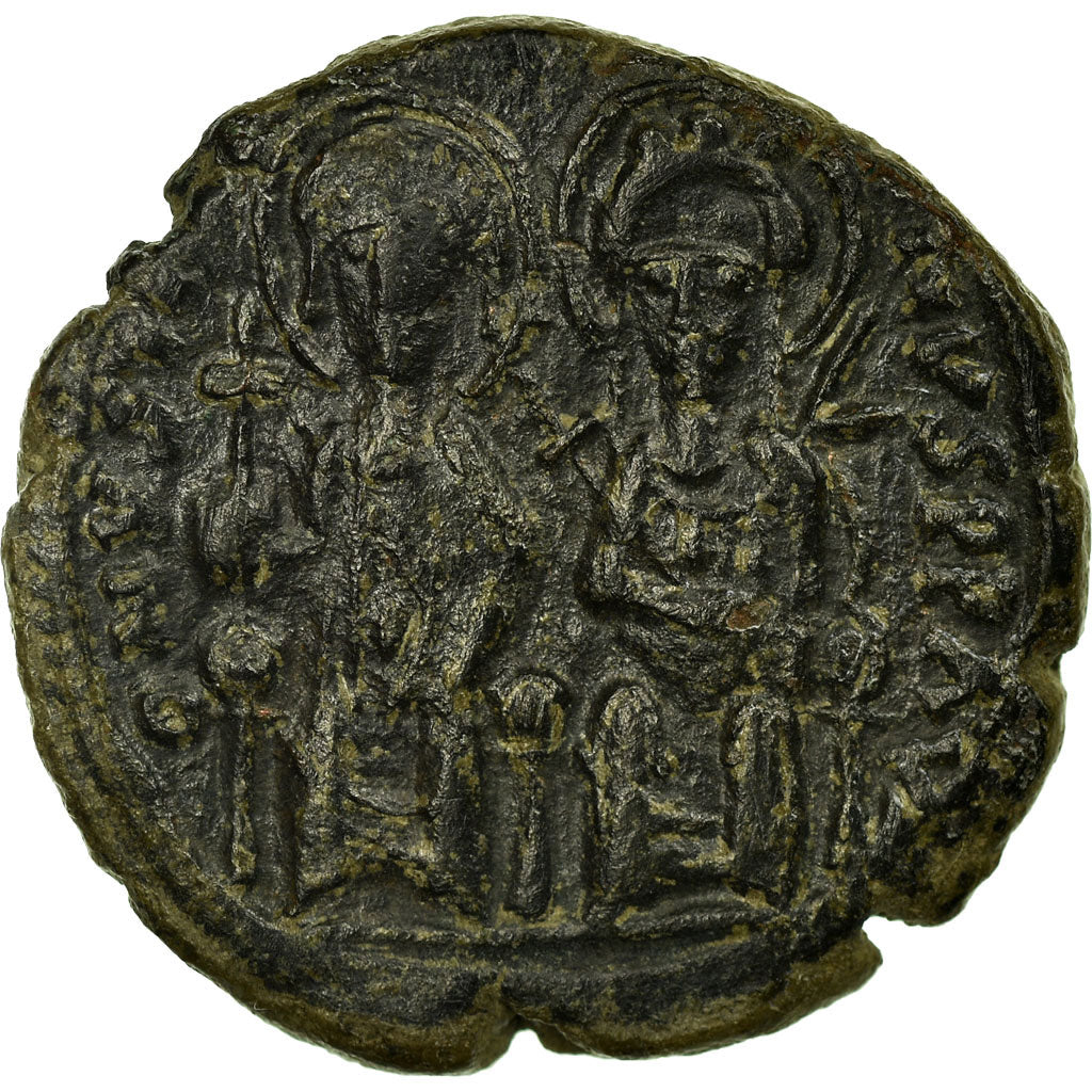 Moneta,
Justyn II i Zofia,
Follis