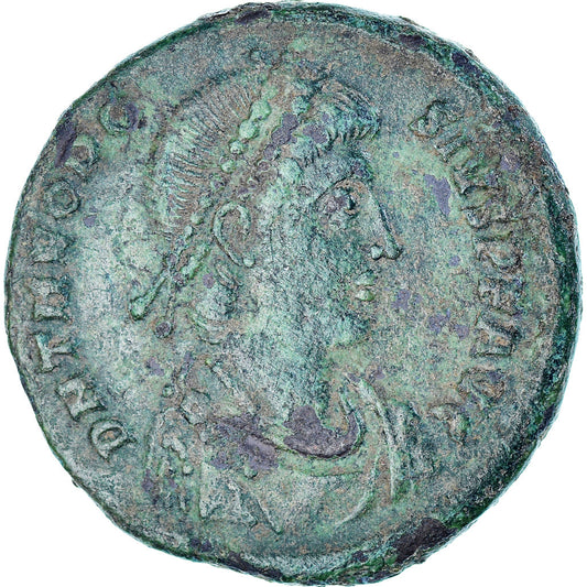 Moneta, 
  
  Teodozjusz I, 
  
  Follis