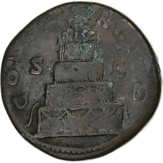 Divus Antonin Pius, 
  
  Sestercjusz, 
  
  161